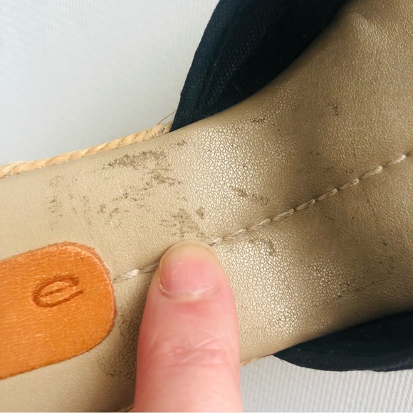 hype Wedges Espadrille Sandals in Black Size 5-1/2 - Picture 13 of 14